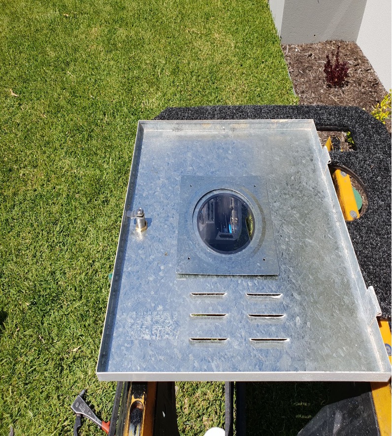 Meter box window after replacement